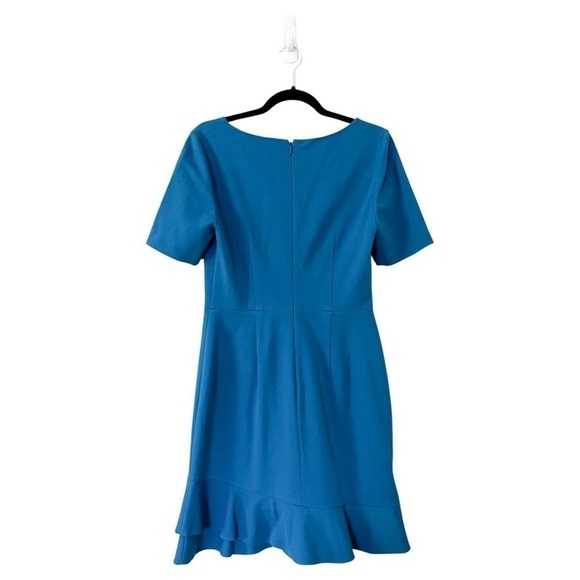 DVF DIANE VON FURSTENBERG Serafina Mini Sheath Dress in Peacock Blue Sz 8 - Picture 3 of 5